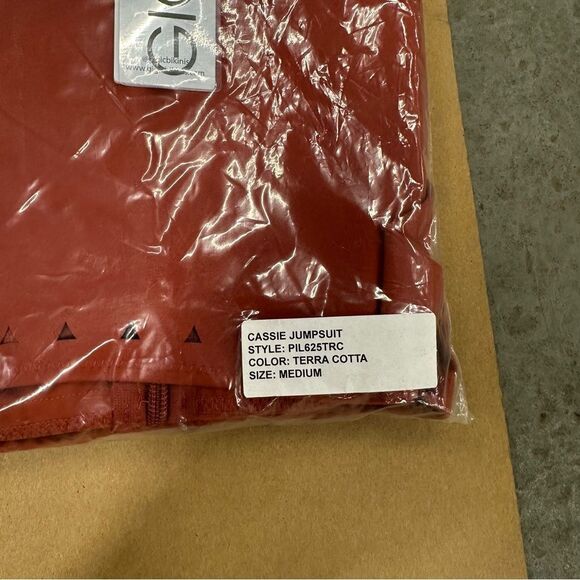 New Gigi C Cassie One Shoulder Cutout Jumpsuit Catsuit Terracotta M - Picture 5 of 5